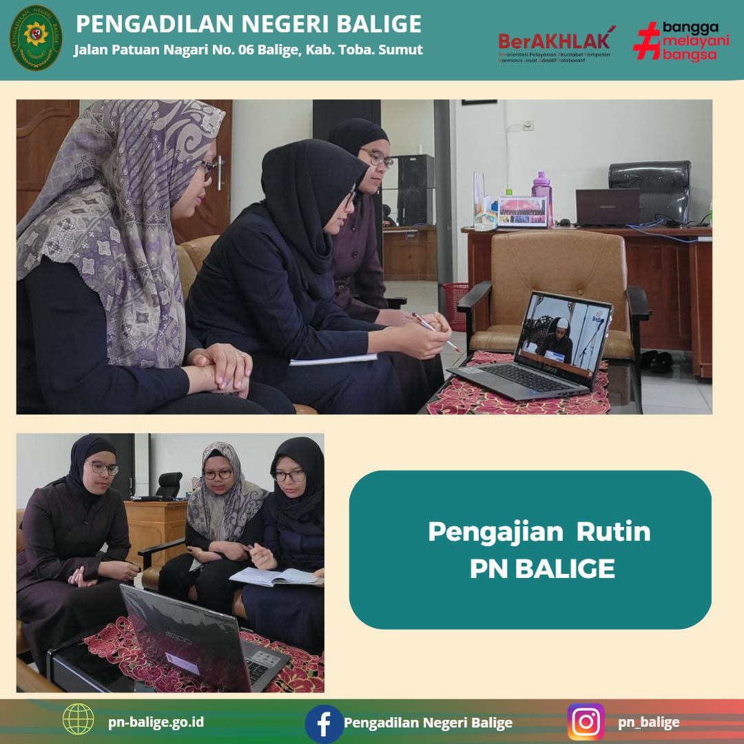 PENGAJIAN RUTIN PENGADILAN NEGERI BALIGE